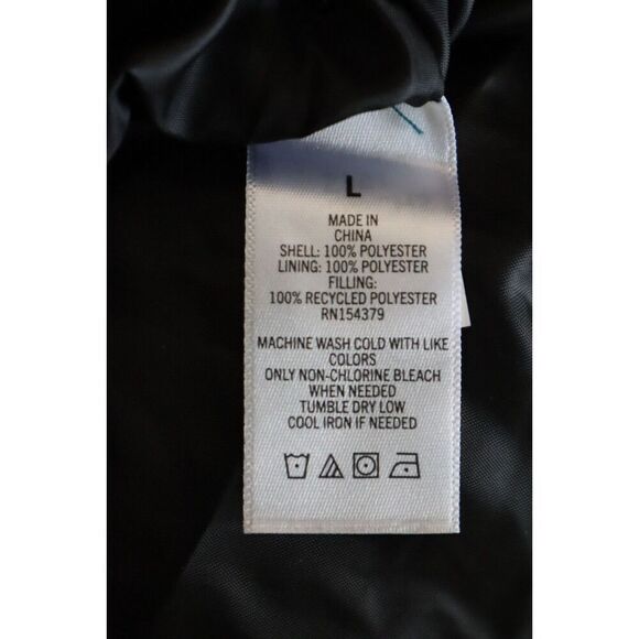 Aéropostale Men Sz L Green/Black Colorblock Heavyweight Hooded Puffer Jacket - Picture 4 of 12